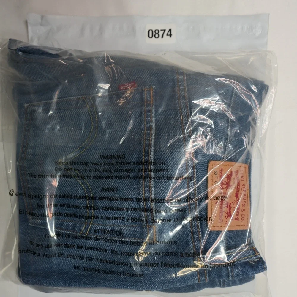 Levi's 501‎ Men's Fit 33x27.5 Jeans Button Fly Original Fit Straight Leg Blue